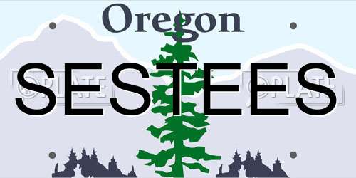 SESTEES Oregon License Plate