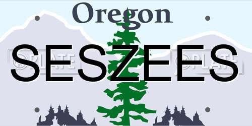 SESZEES Oregon License Plate