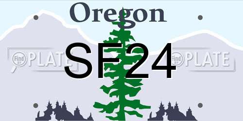 SF24 Oregon License Plate