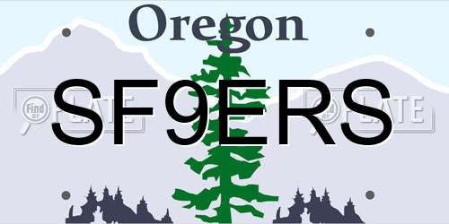 SF9ERS Oregon License Plate