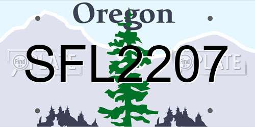 SFL2207 Oregon License Plate