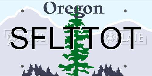 SFLTTOT Oregon License Plate