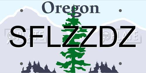 SFLZZDZ Oregon License Plate