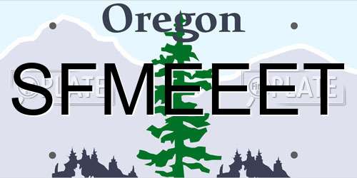 SFMEEET Oregon License Plate