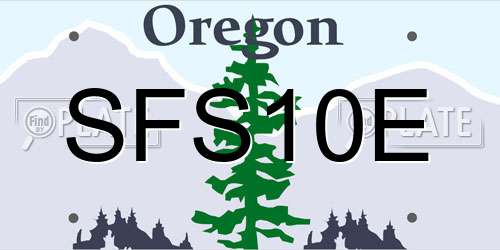 SFS10E Oregon License Plate