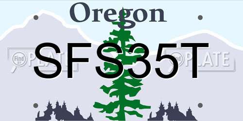 SFS35T Oregon License Plate