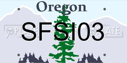 SFSI03 Oregon License Plate