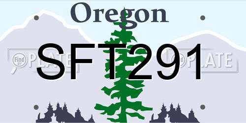 SFT291 Oregon License Plate