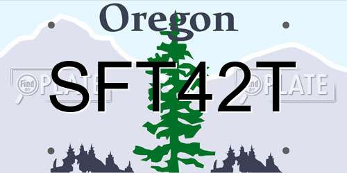SFT42T Oregon License Plate