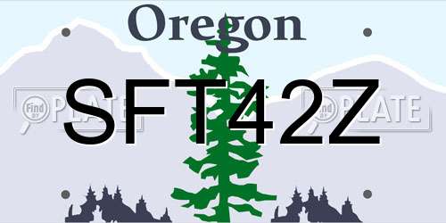 SFT42Z Oregon License Plate