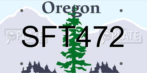 SFT472 Oregon License Plate
