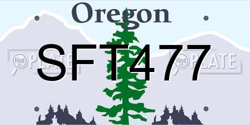 SFT477 Oregon License Plate
