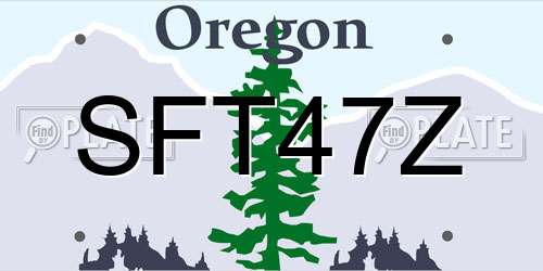 SFT47Z Oregon License Plate