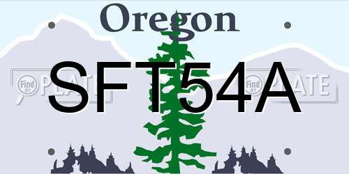 SFT54A Oregon License Plate