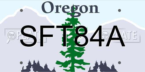 SFT84A Oregon License Plate