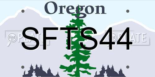 SFTS44 Oregon License Plate