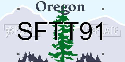 SFTT91 Oregon License Plate