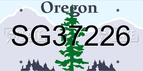 SG37226 Oregon License Plate