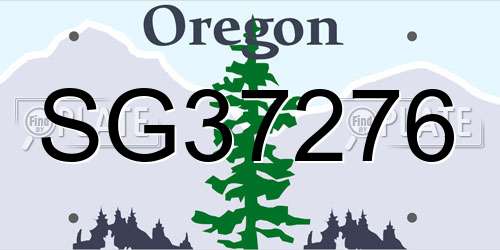 SG37276 Oregon License Plate