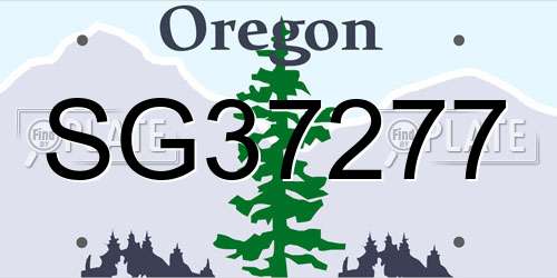 SG37277 Oregon License Plate