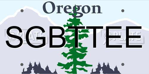SGBTTEE Oregon License Plate