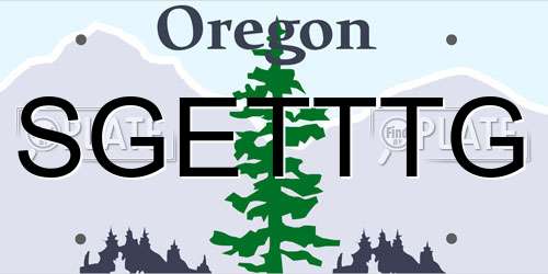 SGETTTG Oregon License Plate