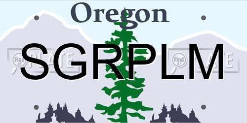 SGRPLM Oregon License Plate