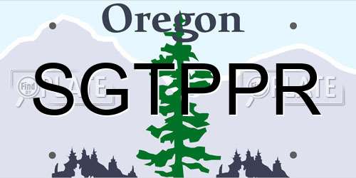 SGTPPR Oregon License Plate