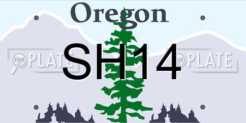 SH14 Oregon License Plate