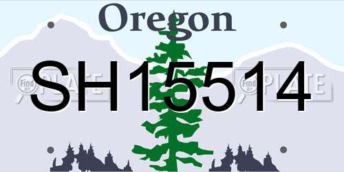 SH15514 Oregon License Plate