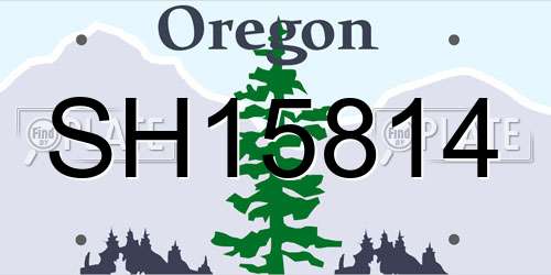 SH15814 Oregon License Plate