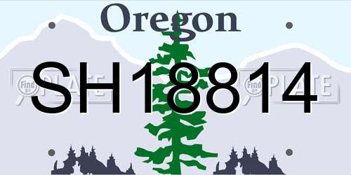 SH18814 Oregon License Plate