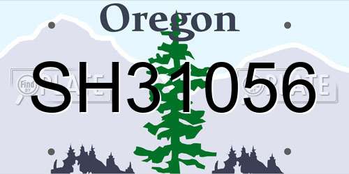 SH31056 Oregon License Plate