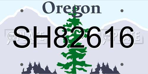 SH82616 Oregon License Plate