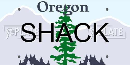 SHACK Oregon License Plate