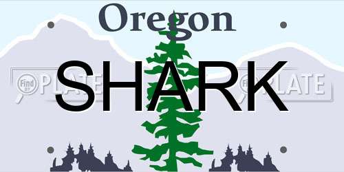 SHARK Oregon License Plate