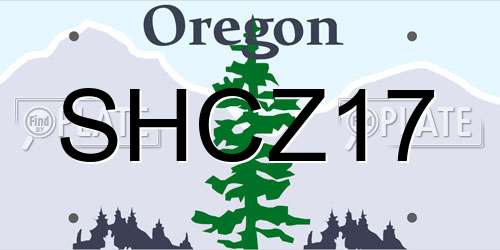 SHCZ17 Oregon License Plate