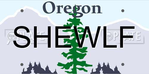 SHEWLF Oregon License Plate