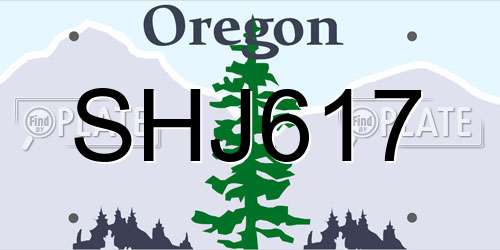 SHJ617 Oregon License Plate