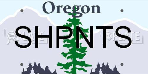 SHPNTS Oregon License Plate
