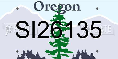 SI26135 Oregon License Plate