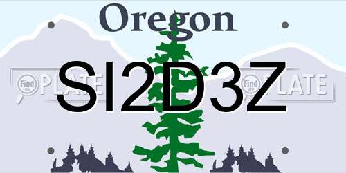 SI2D3Z Oregon License Plate