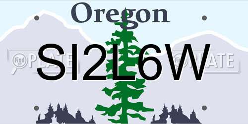 SI2L6W Oregon License Plate