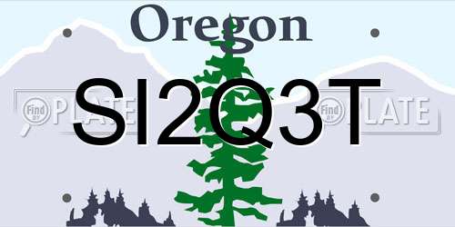SI2Q3T Oregon License Plate