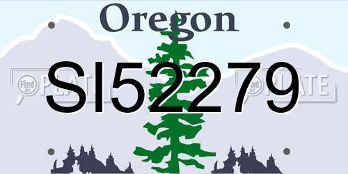 SI52279 Oregon License Plate
