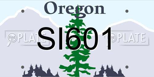 SI601 Oregon License Plate