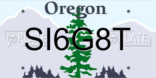 SI6G8T Oregon License Plate