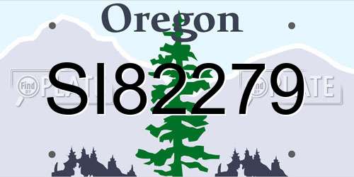 SI82279 Oregon License Plate