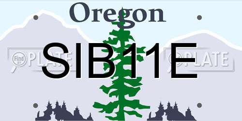 SIB11E Oregon License Plate