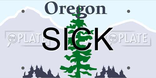 SICK Oregon License Plate
